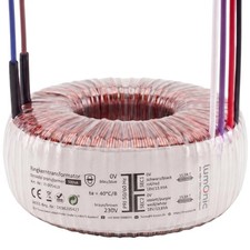 Ringkerntrafo Transformator 500VA, Prim&auml;r 230V AC, Sekund&auml;r 2x 18V AC oder 1x 36