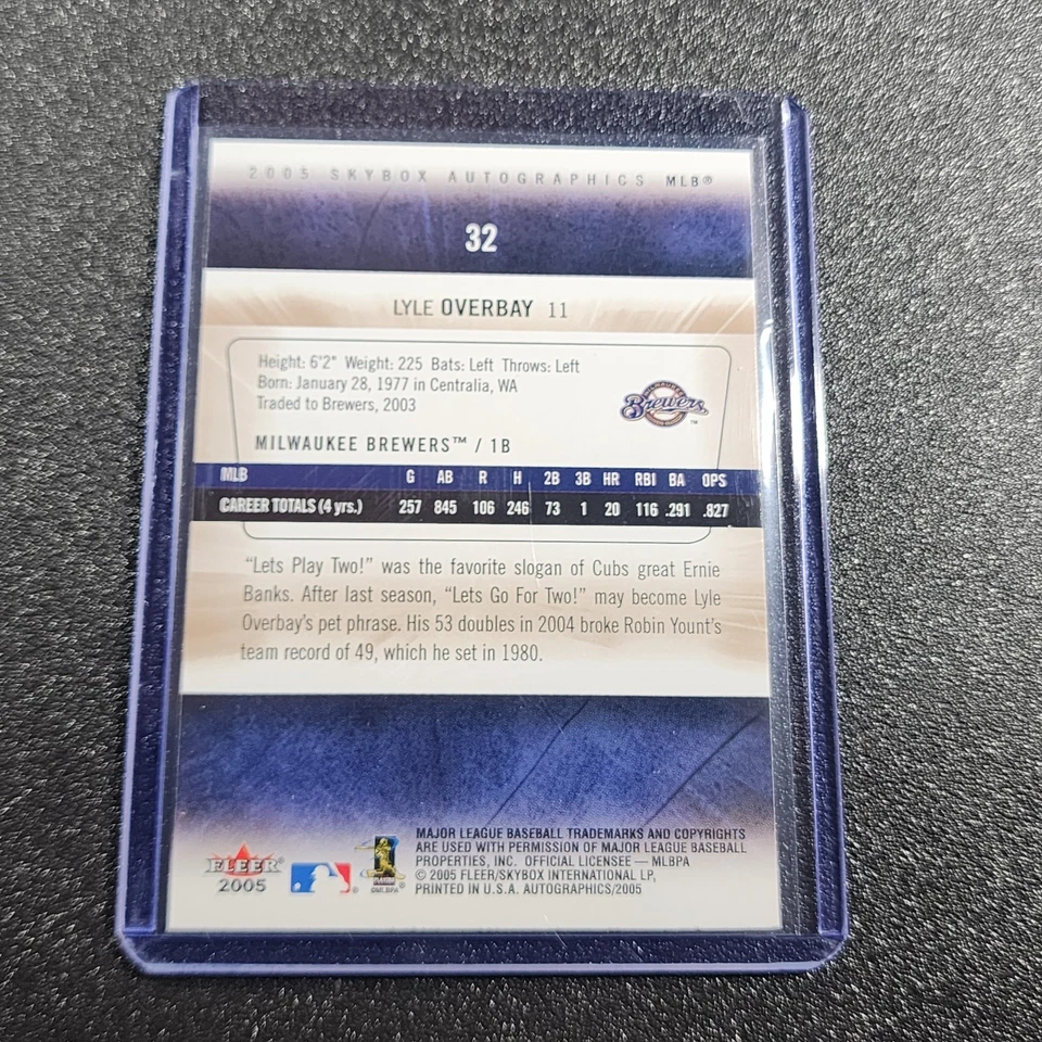 2005 Skybox Autographics - Lyle Overbay #32 - Image 2 of 2