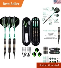 Soft tip Darts Set 18/20 Grams - Professional Darts Plastic Tip with Brass Barre