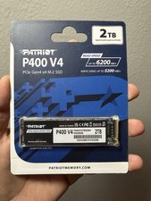 Patriot P400 V4 2TB M.2 2280 PCIe Gen4x4 NVMe 2.0 SSD For PS5/PC/Laptop - NEW
