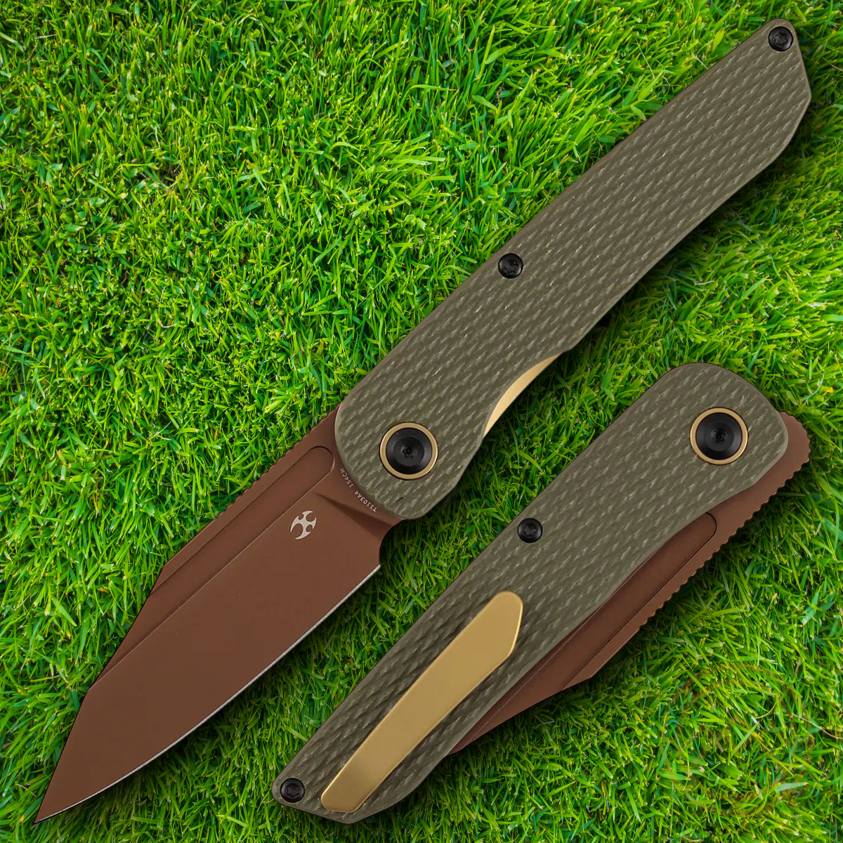 Kansept Knives Nettle Folding Knife 3.25" 154CM Steel Blade Olive G10  GHandle | eBay