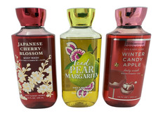 3pc Set Bath  Body Works Gel  Wash PEAR MARGARITA Cherry Blossom CANDY APPLE