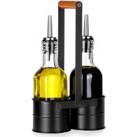 ÖL Essig Flaschen Set Spender ÖLflasche Essigflasche Glas StäNder 2Er Pack 150Ml