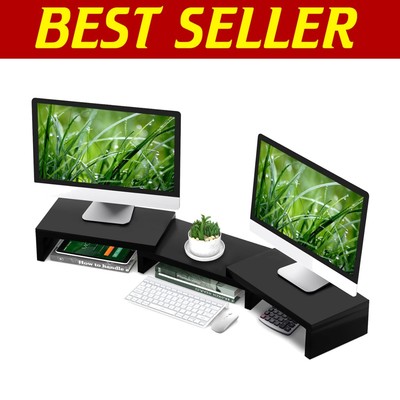 All-in-One Adjustable Monitor Riser - Ergonomic Design for Comfort & Efficiency