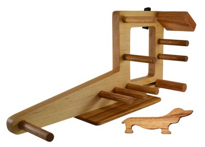 15 Inch Inkle Loom and Dog Weaving Shuttle Bundle Handcrafted from Maple and Oak