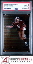 1999 BOWMAN'S BEST #75 STEVE YOUNG 49ERS HOF PSA 10