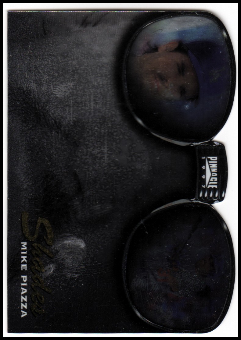 1997 Pinnacle Shades #8 Mike Piazza Los Angeles Dodgers
