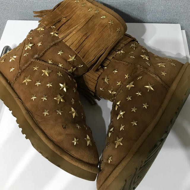 Women 5.5US Jimmy Choo Ugg Star Studded Fringe Shearling Boots | eBay