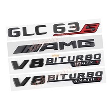 F&uuml;r Mercedes Benz GLC63S AMG V8 BITURBO 4MATIC+ Embleme Aufkleber Badge