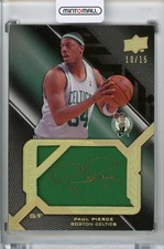 2008-09 Upper Deck Black Paul Pierce Veteran Signed Patch Auto /15