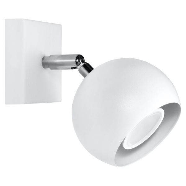 Applique acier blanc GU10 Oculare luminaire mural salon et couloir contemporain