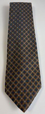 Wemlon Wembley Men  s Neck Tie Wide Multicolor Geo Print Vintage