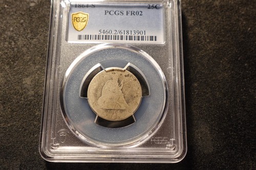 1864-S PCGS FR02 Seated Liberty Quarter Rare Date Coin SLABZ