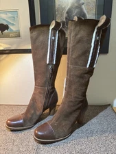 UGG Australia Tess Suede Pull On Cap Toe Knee High Boots US 8 EU 39 S/N 5504