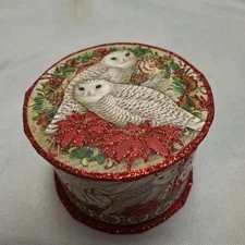 PUNCH STUDIO CHRISTMAS BIRDS & POINSETTIAS 3.5 OZ SOAP IN KEEPSAKE GLITTER BOX