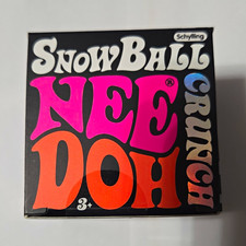 Schylling NeeDoh Snowball Crunch Squeeze Toy White/Blue 26091YP Authentic