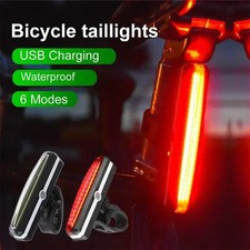 COB LED Bike Rear Light USB Rechargeable Waterproof MTB Cycling Tail Lamp