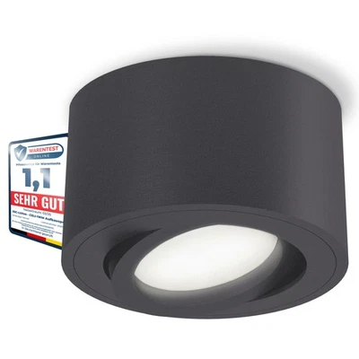SSC-LUXON CELI-1N Decken Aufbauspot flach schwenkbar anthrazit fourSTEP LED 4W neutralweiß