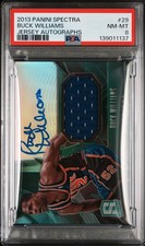 2013 PANINI SPECTRA JERSEY AUTO #29 BUCK WILLIAMS 46/75 PSA 8 AUTO