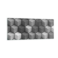 Quadro su Vetro 100x40cm 3D Cubo Moderno Stampe Immagini Quadri Moderni Murale