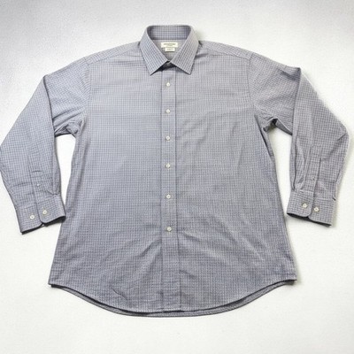 Brooks Brothers Shirt Men's 16 33 Regent Houndstooth Non Iron Stretch Supima