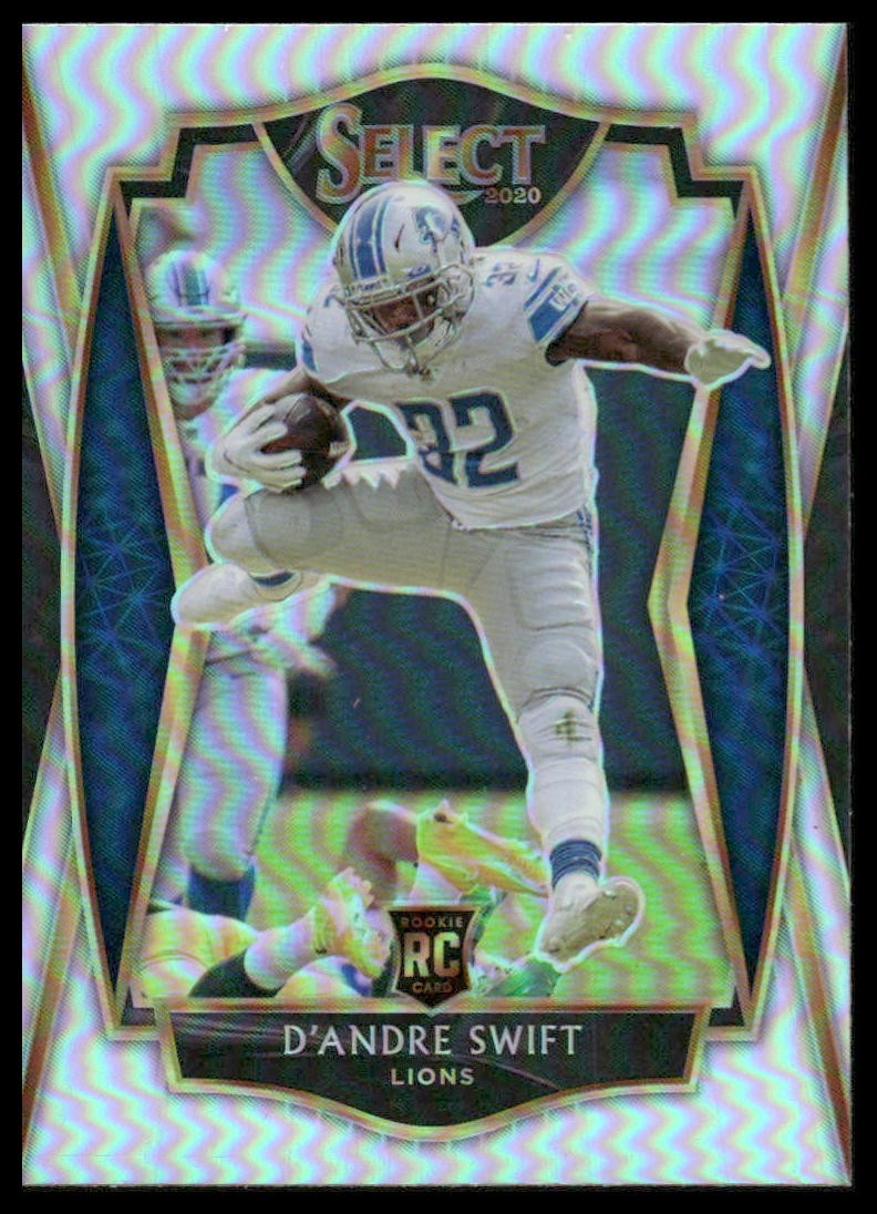 2020 Panini Select #151 D'Andre Swift RC Rookie Silver Prizm Detroit Lions