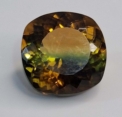 Bicolor Tourmaline Cushion Cut 12-14 Ct Natural Certified Loose Gemstone SP312