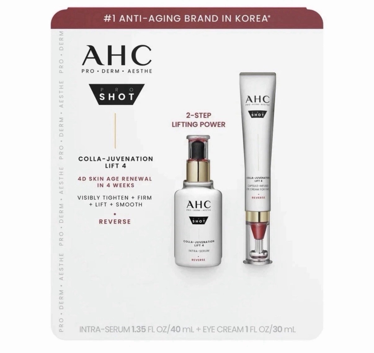 New Ahc Pro Shot Colla - Juvenation Intra Serum And + Eye Cream (1.35 Oz + 1 Oz)