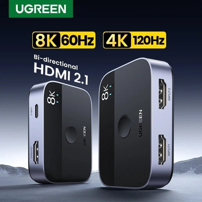 Ugreen HDMI 2.1 Switch 4K@120Hz 8K@60Hz Switcher 2 in 1 per PS5 Xbox Series PC foto 5
