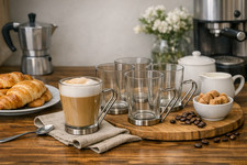 Cappuccino Mug Set - Debora Glass - SET OF 6