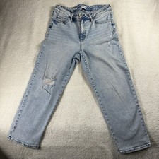 Ava  Viv Jeans Women  s Sz 17 High-Rise Slim Straight Distressed