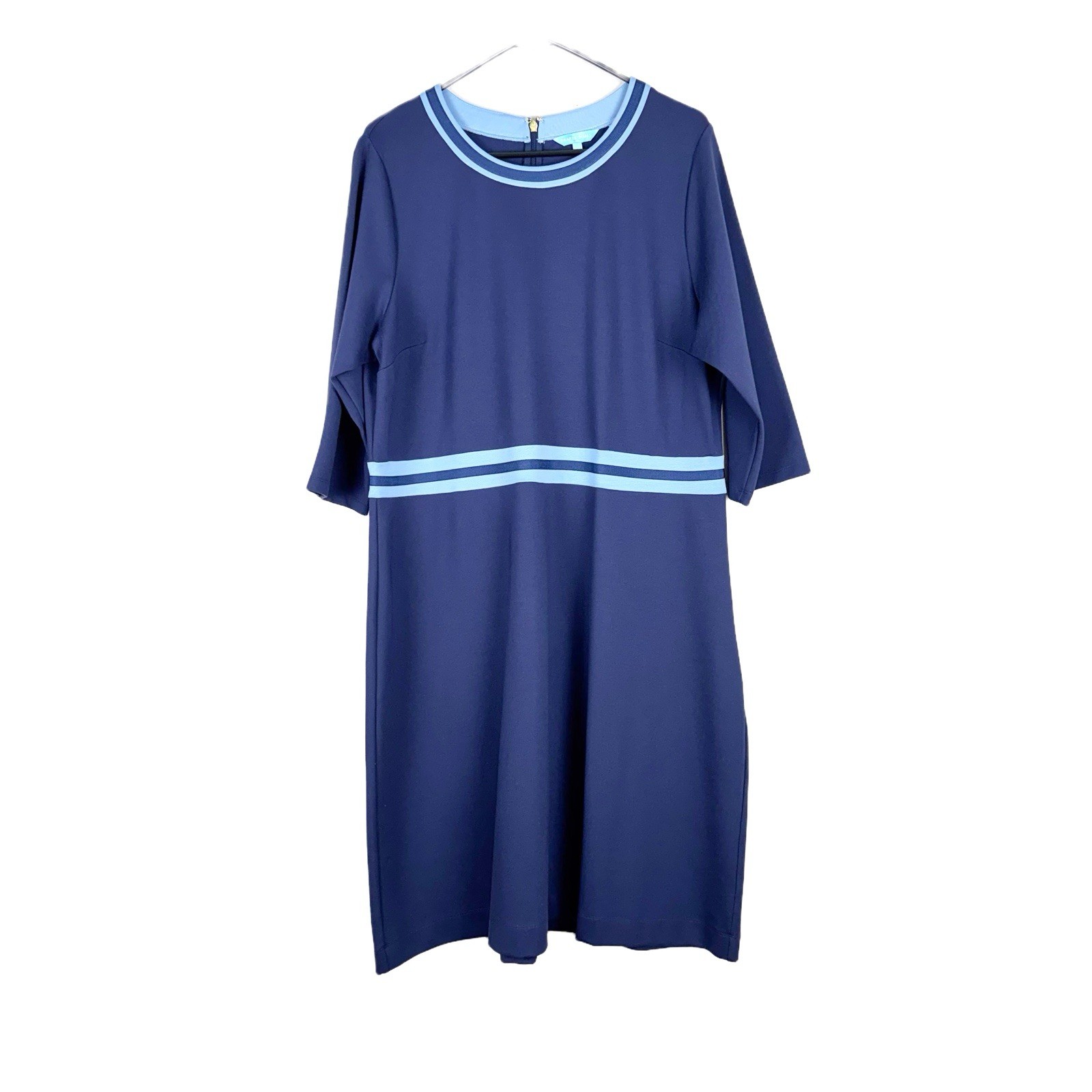 Draper James Women's Solid Persley Dress Size 1X Navy