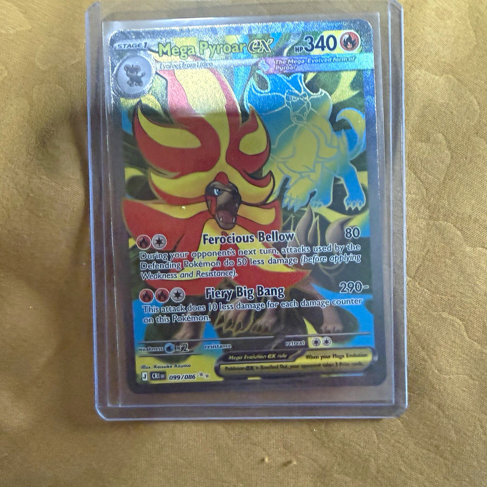 The Pokémon Company Mega Pyroar EX 099/086 Evolutions ultra rare Holo 340HP