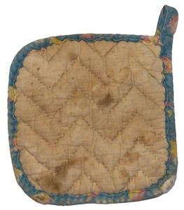 Vintage Hand-Made Colorful Kitchen 5” 5” Hot Pad