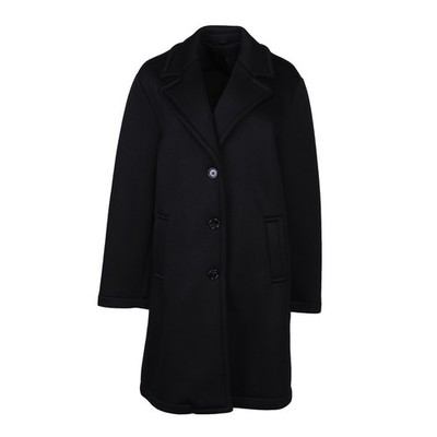 Max Mara women's coat black viscose half-length elegant size L New