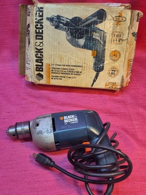 Black & Decker Used 7254 1/2   Reversing Variable Speed Electric Drill 0-500 Rpm