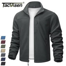 Men's Fleece Jacket Full Zip Lightweight Winter Jackets Warm Casual Hiking Coats