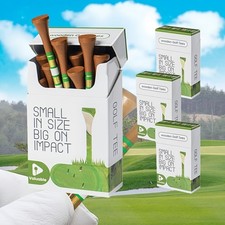 Premium Durable Bamboo Tees, Golf Tees In Funny Packaging 54 Pack, Golf