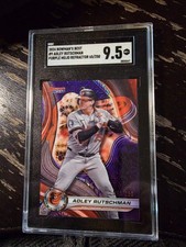 2024 Bowman's Best #9 Adley Rutschman Purple Mojo Refractor #/250