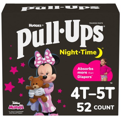 Pull Ups Night Time Girls Training Pants 4T 5T Minnie Mouse 12 Hour  Protection
