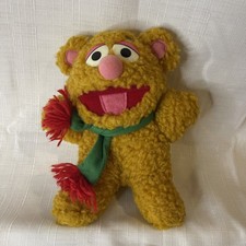 Vintage Baby Fozzie Bear In Scarf Plush 1987 Muppets 8 Inches Mint Condition
