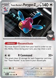 Team Rocket's Porygon-Z 155/182 Destined Rivals
