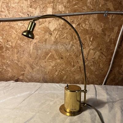 Postmodern Brass Desk Lamp By N Licht , 1980s (for Parts Or Repair)