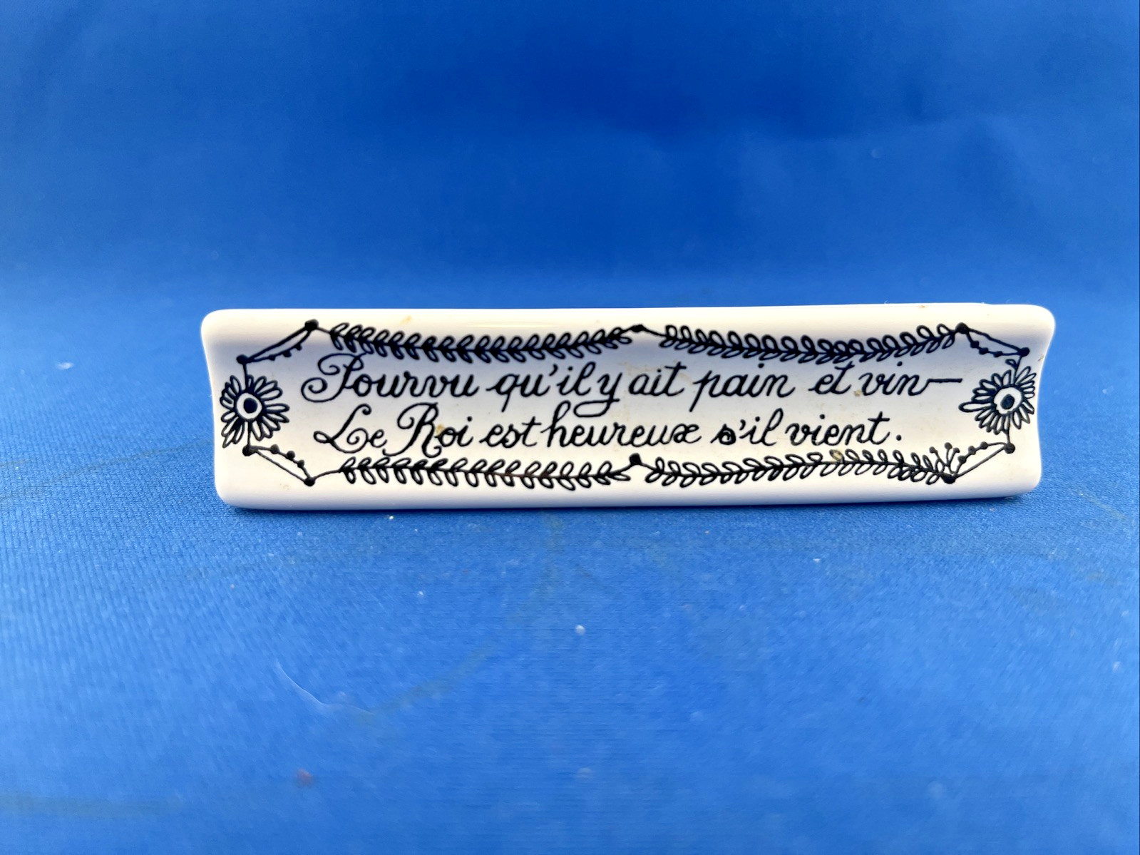 ESTELLO UTENSIL KNIFE RESTS Cooking Quotes Made in FRANCE Lot of 4