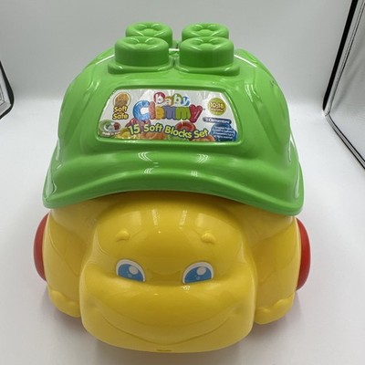 NEW Baby Clemmy Turtle Toy with 15 Soft Blocks   Clementoni 10-18 Mo