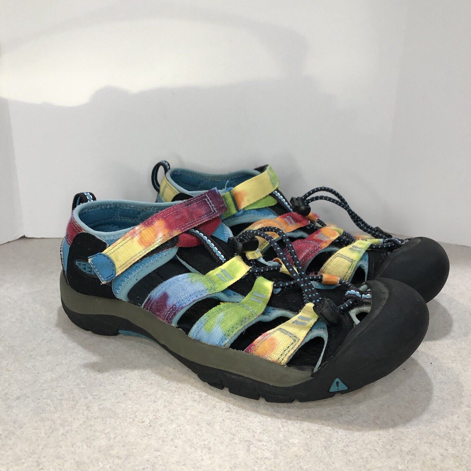 Sandali KEEN Newport H2 originali tie dye escursionismo impermeabili nero arcobaleno taglia 5