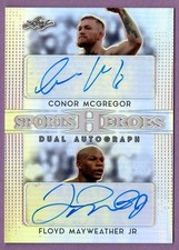 2017 LEAF METAL SPORTS HEROES DUAL AUTO FLOYD MAYWEATHER JR./CONOR MCGREGOR