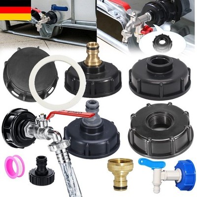 IBC Container Adapter Auslaufhahn Hahn Kugelauslaufhahn Kappe Zubehör 3/4''- 1''