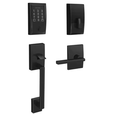 Century Encode Smart Wifi Deadbolt Door Lock with Alarm and Latitude Lever Handl