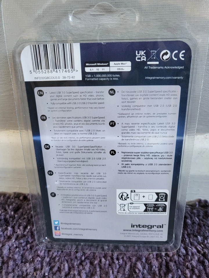 Integral Courier 32GB USB 3.0 Flash Drive Superspeed USB Pen Drive Memory Stick - Image 2 of 4